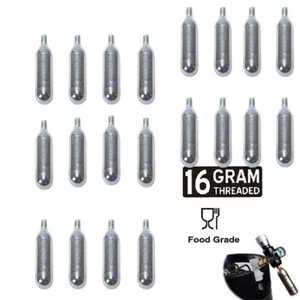 20 x Threaded 16 grams CO2 Cartridges Food Grade Pure CO2 Beer Ale Lager Bulb - Picture 1 of 5