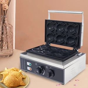 Electric Waffle Baker Taiyaki Maker Machine Non-stick Commercial/Household 1.5KW - Picture 1 of 17