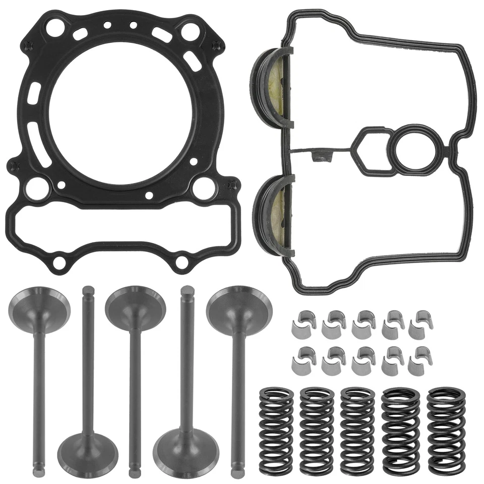 Kit de junta de cabeça de cilindro e válvula de escape de admissão compatível com Yamaha WR250F 2001 - 2004 - Imagem 1 de 4