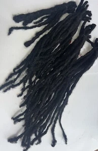 40 real human hair dreadlocks Color Black Assorted Lengths From 4” - 15” - Picture 1 of 7