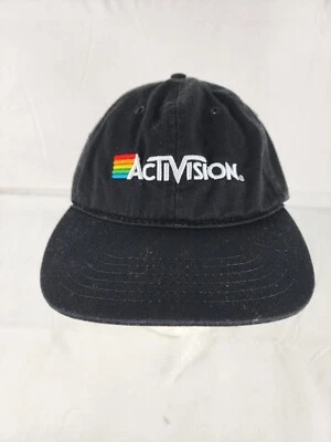 Gorra de béisbol negra con logotipo de Activision bordada con tirantes para papá  Foto 1 de 4