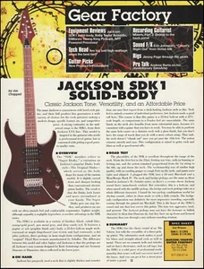 Guitarra Jackson SDK1 Super Dinky Cuerpo Sólido Comprobación de Sonido Revisión 1996 Artículo Impresión - Imagen 1 de 3