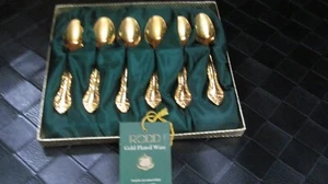 RODD Vintage Kaffee-/Teelöffel, 6er Set Löffel, 24K vergoldet❤ - Bild 1 von 6