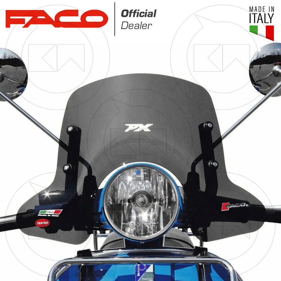 FACO CUPOLINO PARABREZZA BASSO FUMÈ PIAGGIO VESPA PX 125 - 150 - 200 ARCOBALENO - Immagine 1 di 2