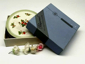 Vintage Six Round Coasters Pimpernel Strawberry Patch Boxed - Picture 1 of 10