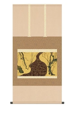 Kakejiku (rollo colgante)「flores de ciruelo rojo y blanco」Korin Ogata de Japón Foto 1 de 4