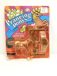 Juguete de cuerda Prancing Ponys Appaloosa de Tomy 1983 nuevo en tarjeta - Imagen 1 de 5