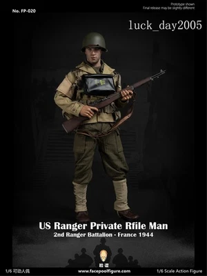 Facepoolfigure FP020 WWII US Ranger Private Rifle Man France 1944 1/6 FIGURE - Image 1 of 4