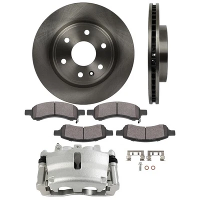 Front Rotors Ceramic Pads + Right Brake Calipers For 2008-2017 BUICK ENCLAVE Foto 1 de 4