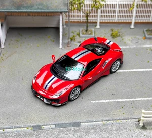 Coche de metal fundido a presión modelo deportivo cupé 488 pista rojo BN TOC 1:64  - Imagen 1 de 5