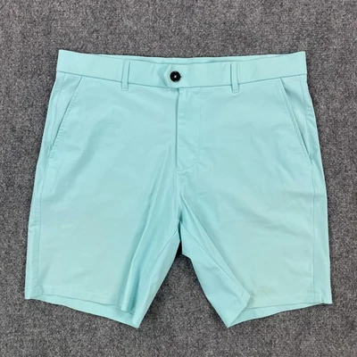 Pantalones Cortos Greyson Para Hombre 34 Azul Claro Golf Rendimiento Vestido Elástico Chino Foto 1 de 4