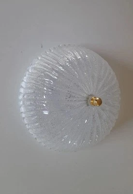 Applique Plafoniera In Vetro Di MURANO cristallo Oro, 22 Cm 1 Luce E27 Classico - Immagine 1 di 2