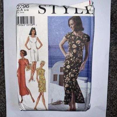 Style 2796 Dress Sleeveless Or Short Sleeve Princess Sewing Pattern Sz 8-18 FF - Image 1 of 4