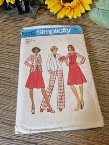 Simplicity 7376 Sewing Pattern Jacket Waistcoat Skirt Trousers Vintage Size 12 - Picture 1 of 4