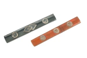 Japan antique futatsuhiki Clan Snake eye 2 Kozuka combo blade armor sword  - Picture 1 of 9