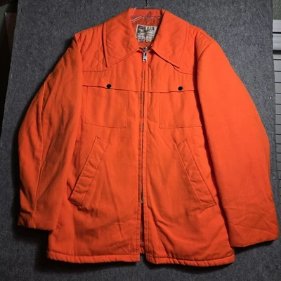Vintage Monterey Club Sportsman Blaze Orange Hunting Jacket Duck Canvas USA Sz42 - Image 1 of 4