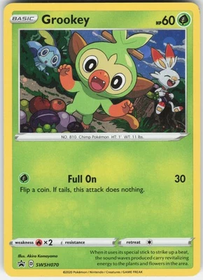 Grookey - Promo SWSH: Sword & Shield Promo Cards SWSH070 LP-NM - Image 1 of 2