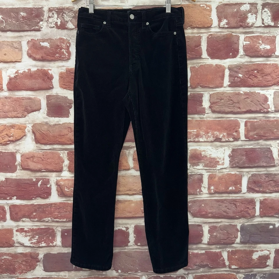 Pantalones Banana Republic Mujer 28 Negro Pana Botón Delantero Elásticos Informales Foto 1 de 4