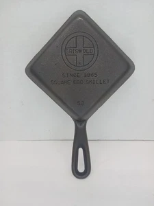 Griswold #53 Cast Iron Egg Skillet Pan Square Seasoned Flat Restored. - Picture 1 of 8