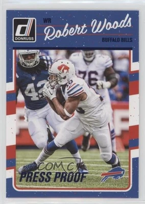 2016 Donruss Press Proof Blue Robert Woods #34 - Image 1 of 2
