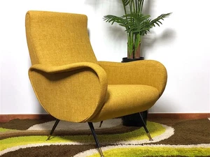 POLTRONA "LADY"Lt.Yellow ANNI 50 MARCO ZANUSO Attribuito Vintage INTERIOR DESIGN - Foto 1 di 12