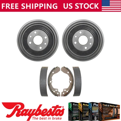 Kit de tambores de freno traseros y zapatas de freno para Kia Spectra 2000-2004 - Raybestos Foto 1 de 4