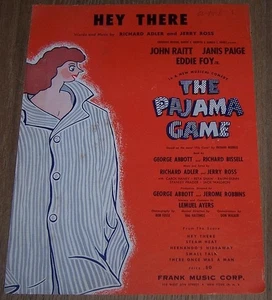 Hey There Pajama Game John Raitt Janis Paige 1954 Broadway Theater Sheet Music - Picture 1 of 1
