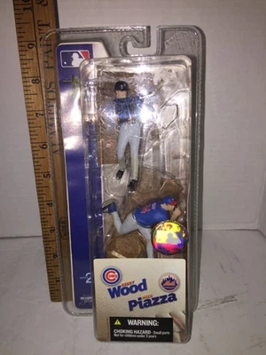 MLB 2004 McFarlane Two 3" Action Figures Cubs Kerry Wood Mets Mike Piazza - NIP - Image 1 of 4