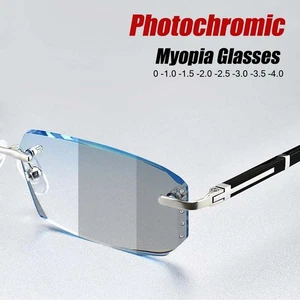 Photochrome Rotguss Gleitsicht Randlos Lesebrille Anti-Blau Lupe - Bild 1 von 24