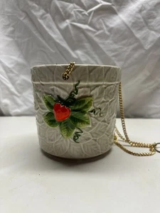 Fioriera da appendere vintage Sears Roebuck fragola 1981 made in Japan - Foto 1 di 8