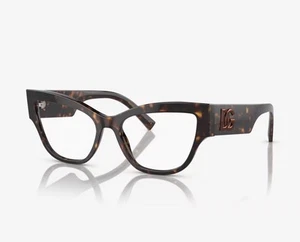Dolce & Gabbana DG3378 502 Eyeglasses Women's Havana Full Rim Cat Eye 55/17/145 - Picture 1 of 8