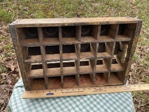Vintage Coca-Cola gelbe Holzbox 24 Flaschen Soda Pop Carrier J194 - Bild 1 von 16