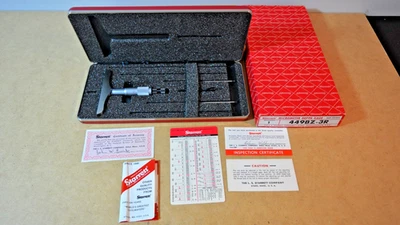 Starrett No. Juego de micrómetros de hoja 449A-3R 0-3" Newl estuche y caja EE. UU. Foto 1 de 4