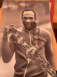 BUNNY JOHNSON Signed Boxing Photo British Champ Boxing Memorabilia - Picture 1 of 2