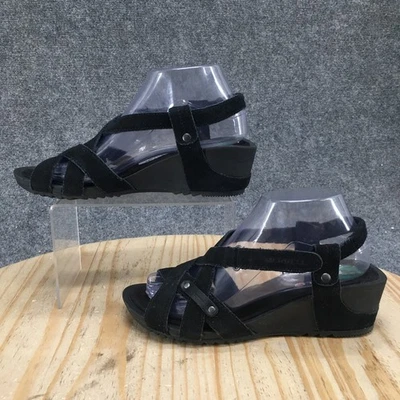 Merrell Sandals Womens 8 Revalli Cross Strappy Slingback J22016 Black Leather - Image 1 of 4