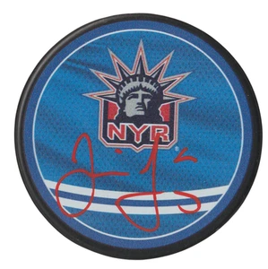Jaromir Jagr Signed Rangers Reverse Retro Puck Beckett Witness BAS COA - Picture 1 of 2