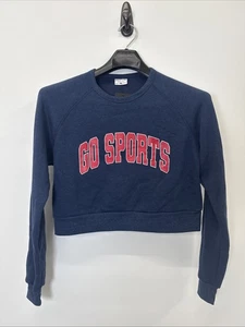 Where I'm From Woman Meduim Crop Sweatshirt Go Sports Boston 00 blau und rot - Bild 1 von 6