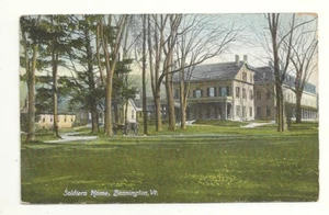 Bennington Vermont Soldiers Home 1907 Postmark Cannon Antique Postcard VT - Picture 1 of 2