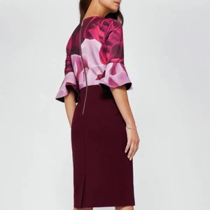 Ted Baker Tzalva Porcelain Rose Dress UK 14 TED 4 - Picture 1 of 8