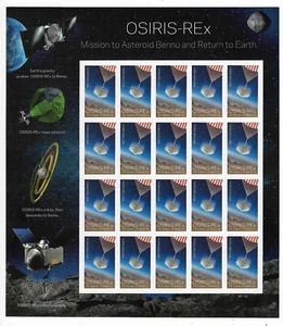 #5820 NEW Osiris-Rex Asteroid Mission (forever) 2023 Issue-MNH Sheet of 20 - Picture 1 of 2