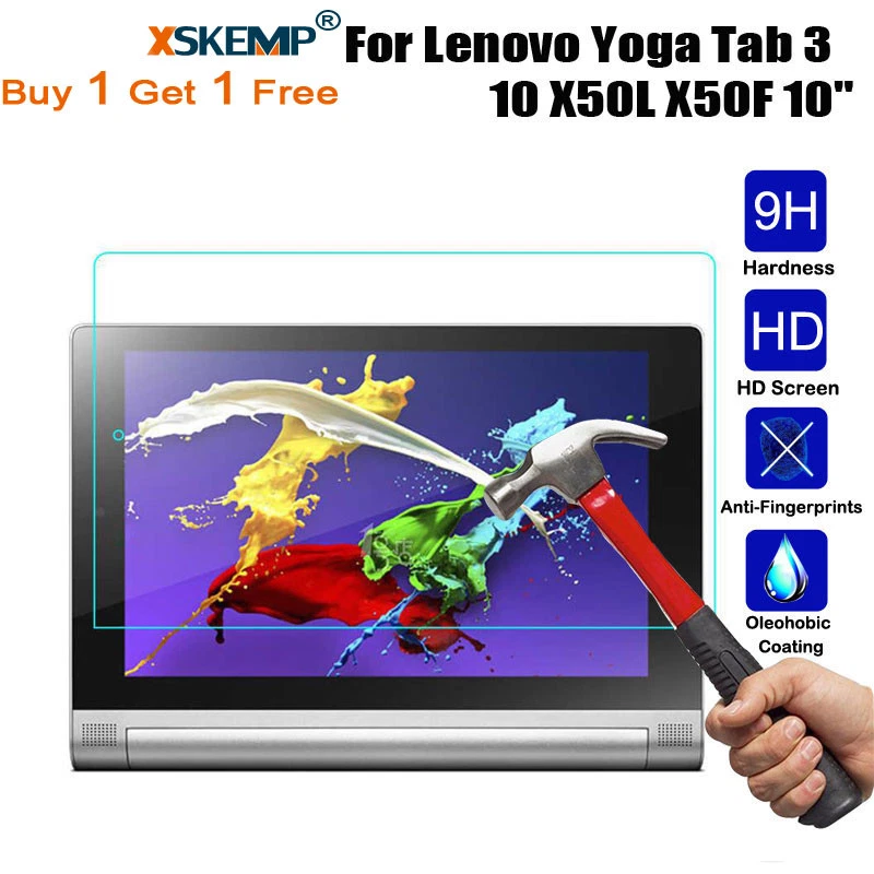 2X Gorilla Real Tempered Glass HD Film Screen Protector Cover For Lenovo Tablets - Image 1 of 4