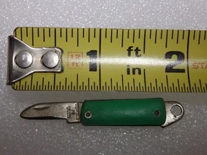 Vintage Mini grüner Griff klappbar seltenes Messer - Bild 1 von 7