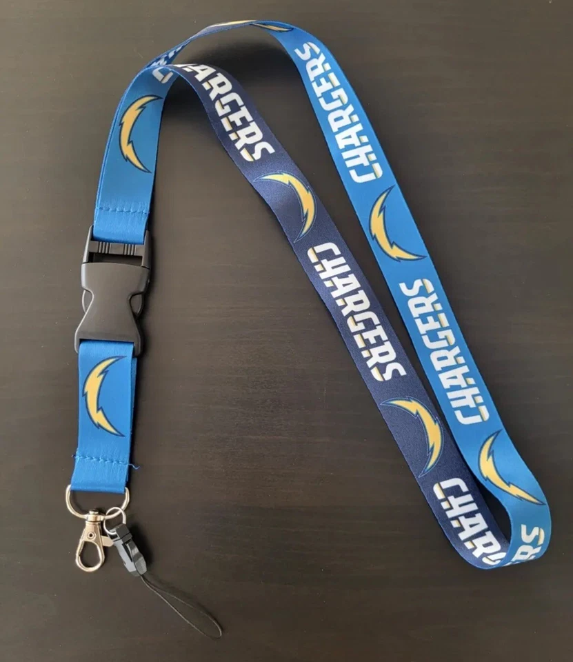 LOS ANGELES CHARGERS LANYARD DETACHABLE BUCKLE KEYCHAIN NWT US STOCK SHIP 1 Day！ - Image 1 of 1