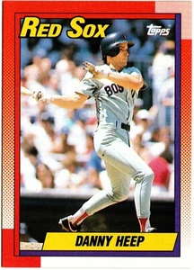 1990 Topps #252 • Danny Heep • Boston Red Sox Baseball Card - Picture 1 of 2