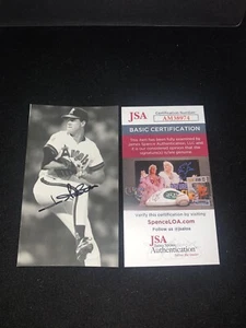 Jim Abbott Signed Auto Autograph B&W Photograph JSA COA Authentic 3x5 - Picture 1 of 7