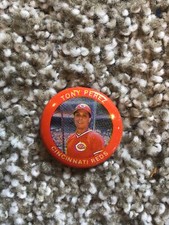CINCINNATI REDS TONY PEREZ 1984 FUN FOODS PIN EX-MT AWESOME #99