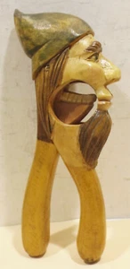 Antiker Hand Nussknacker Figurenkopf Black Forest Holz geschnitzt - Bild 1 von 9