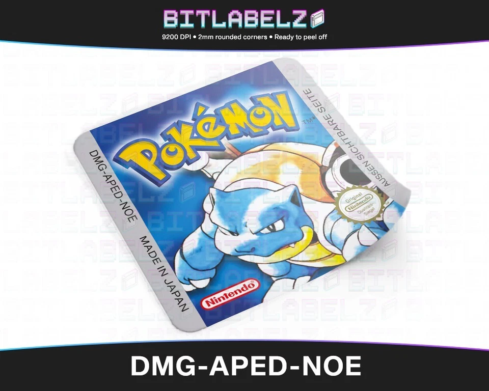 Pokemon Blaue Edition [NOE] Game Boy Label