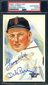George Kell And Dick Perez Rare PSA DNA Signed Perez Steele Postcard Autograph - Picture 1 of 1