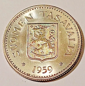 *Finlandia - * 200 marcos * 1959 * Plata - *Muy buena UNC *RARA - Imagen 1 de 2